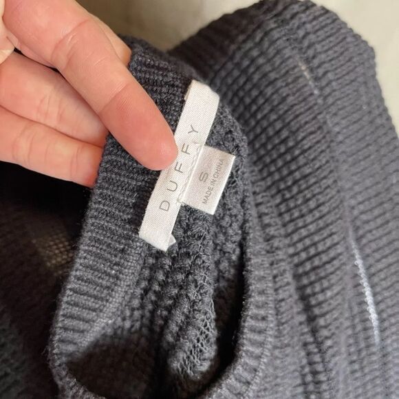 Duffy NWOT Wool Blend Black Long Sleeve Womens Sweater Shirt Top Size Small - Picture 3 of 6